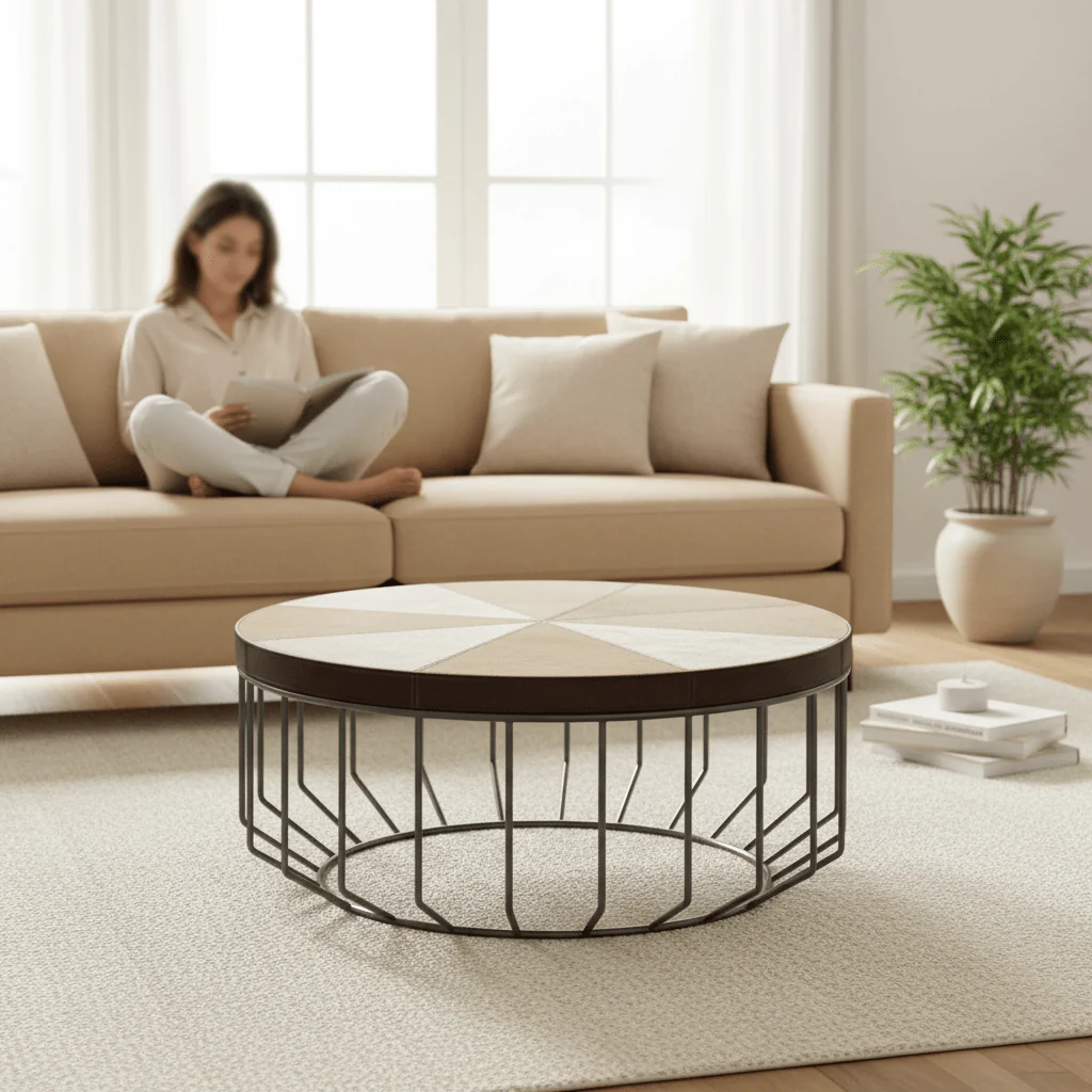 Kensington Townhouse Leather Coffee Table - Image 2
