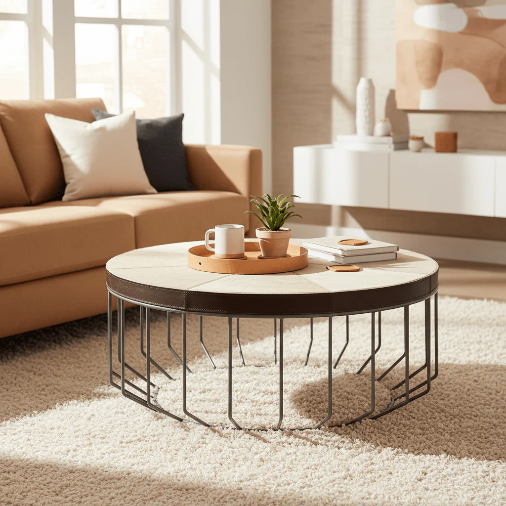 Kensington Townhouse Leather Coffee Table - Image 4