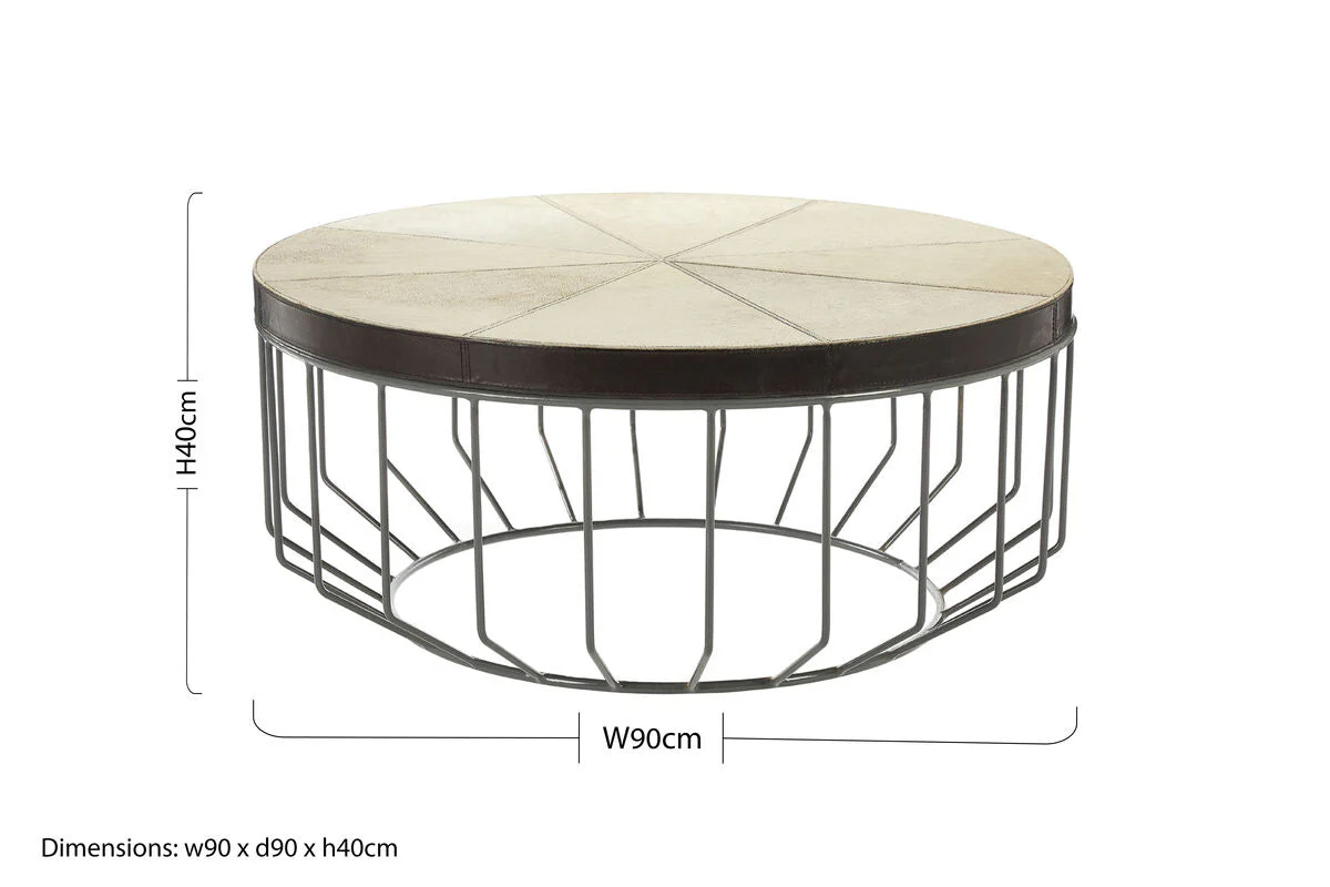 Kensington Townhouse Leather Coffee Table - Image 9