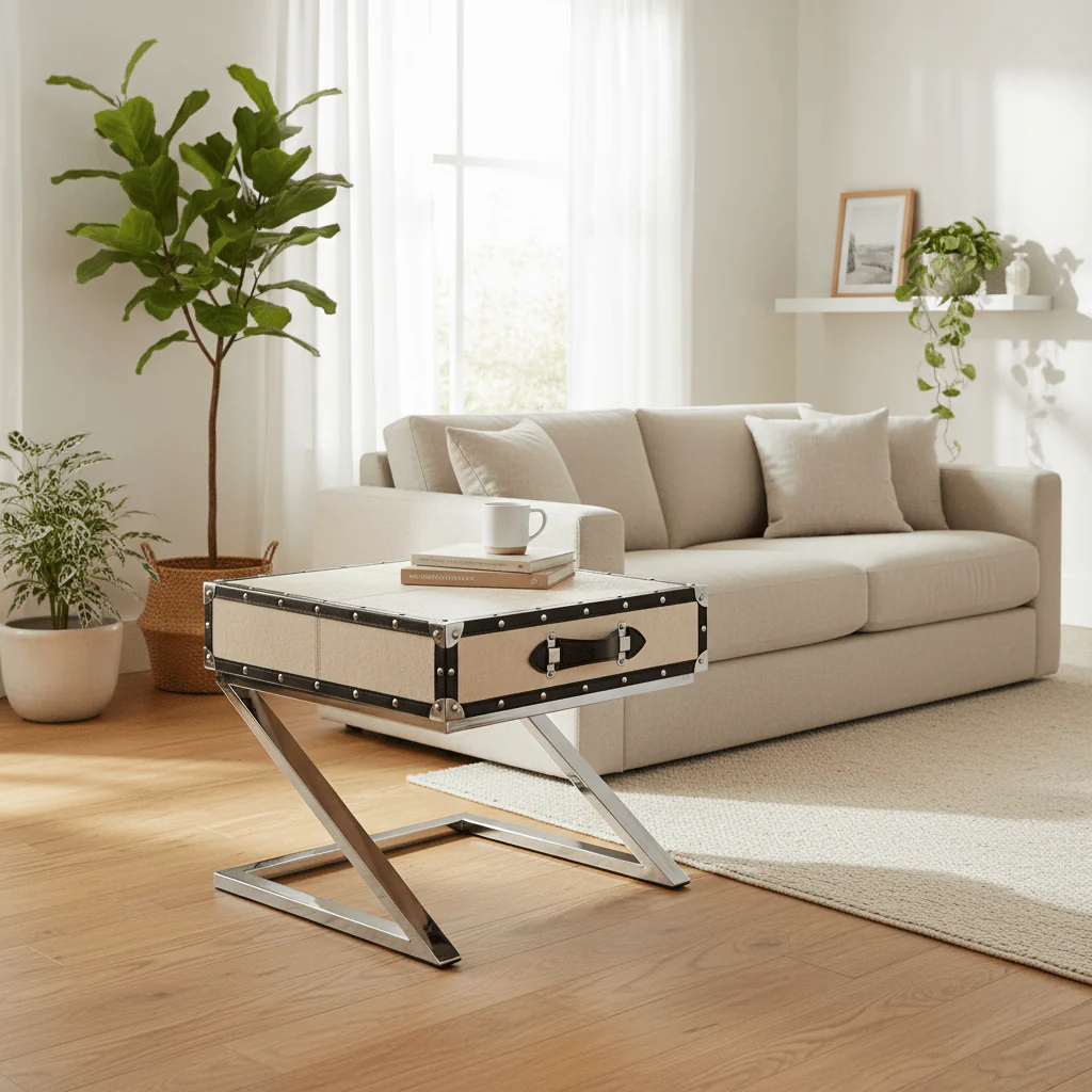 Kensington Townhouse Leather End Table - Image 3
