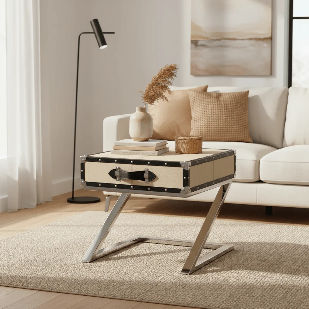 Kensington Townhouse Leather End Table - Image 4