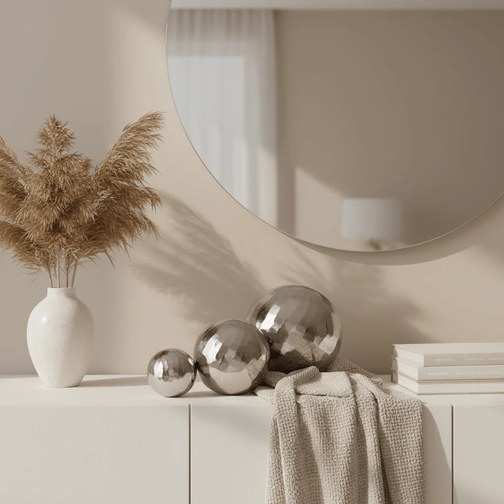 Kensington Townhouse Set of Three Nickel Balls - Image 3
