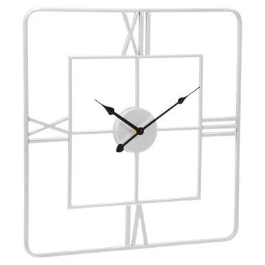 Kent Large Silver Finish Square Wall Clock - Image 5