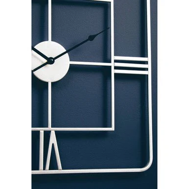 Kent Large Silver Finish Square Wall Clock - Image 7