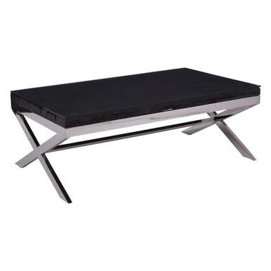 Kerala Black Coffee Table With Cross Base - Image 6