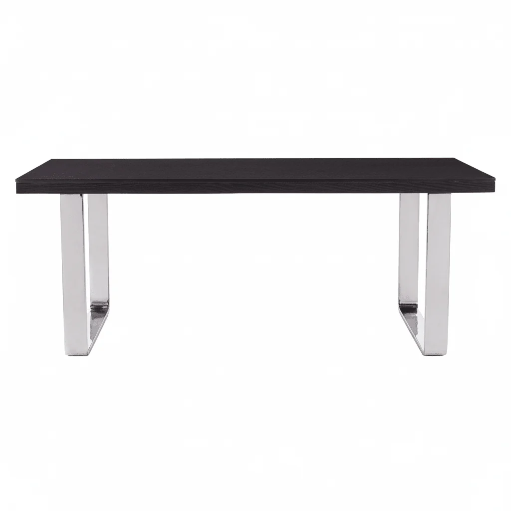 Kerala Large Black Pinewood and Glass Dining Table