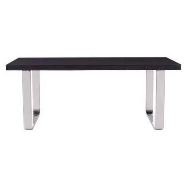 Kerala Large Black Pinewood and Glass Dining Table - Image 5