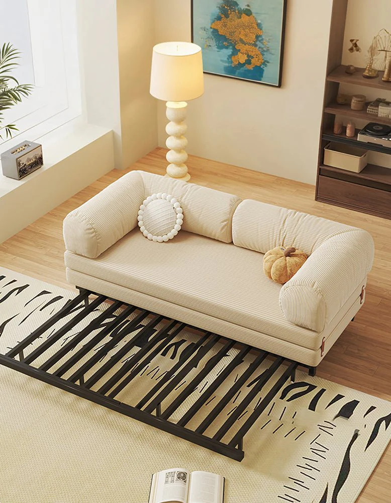 Kimura Two Seater Sofa Bed, Backrest Washable, Corduroy - Image 8