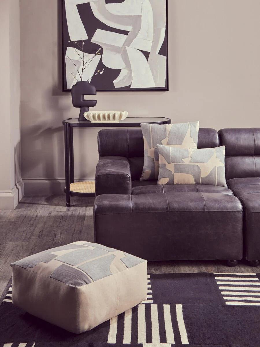 King Left Arm Leather Modular Chaise - Image 13