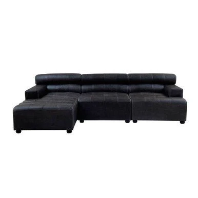 King Left Arm Leather Seat Sofa - Image 8