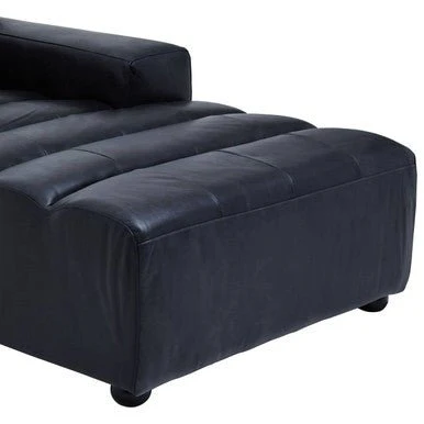 King Right Arm Leather Modular Chaise - Image 12