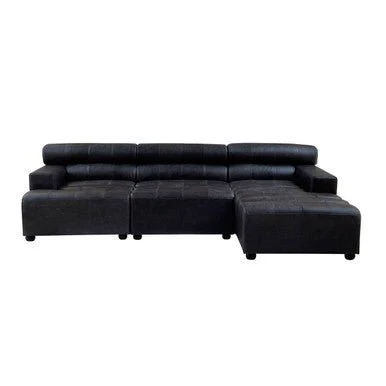 King Right Arm Leather Modular Chaise - Image 8