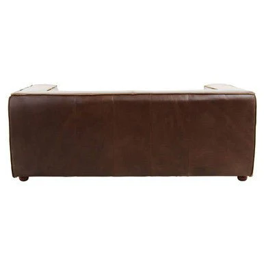 King Two Seater Mexico Brown Leather Sofa - Image 12