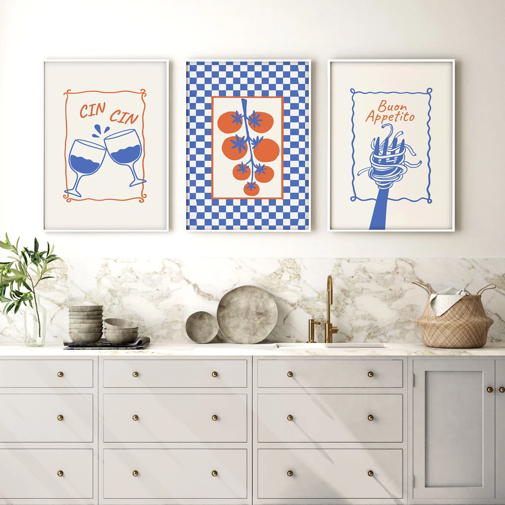 Kitchen Artwork | Set of 3 Italian Lifestyle Wall art Prints - Image 2