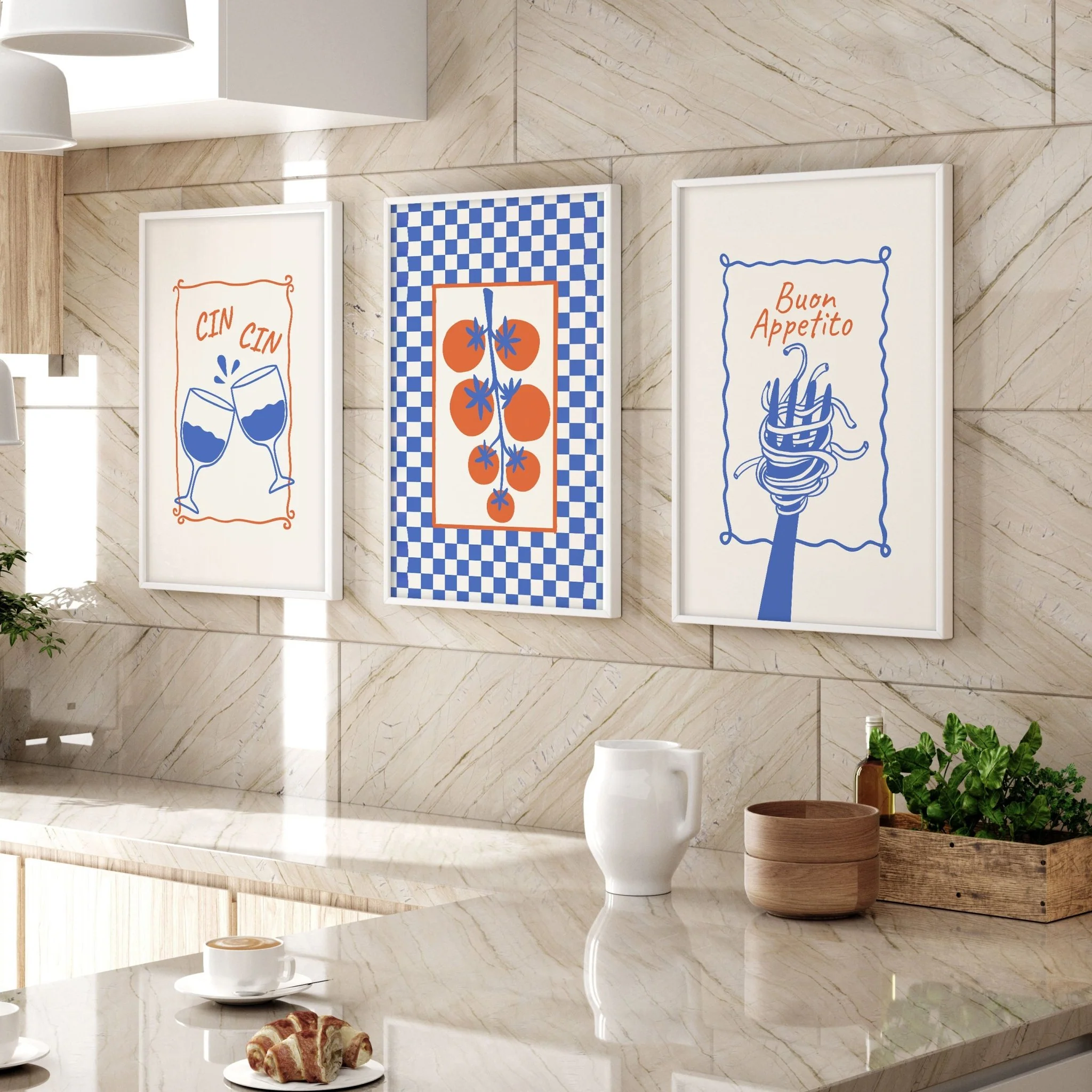 Kitchen Artwork | Set of 3 Italian Lifestyle Wall art Prints - Image 4