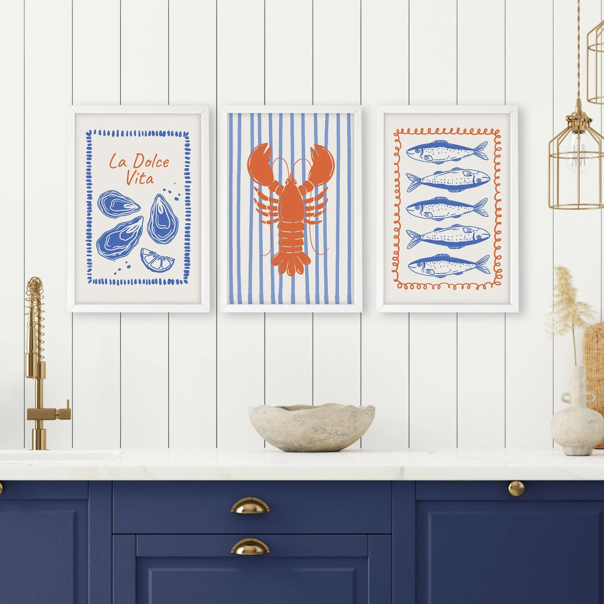 Kitchen Gallery Walls | Set of 3 Italian Lifestyle Wall art Prints - Image 2