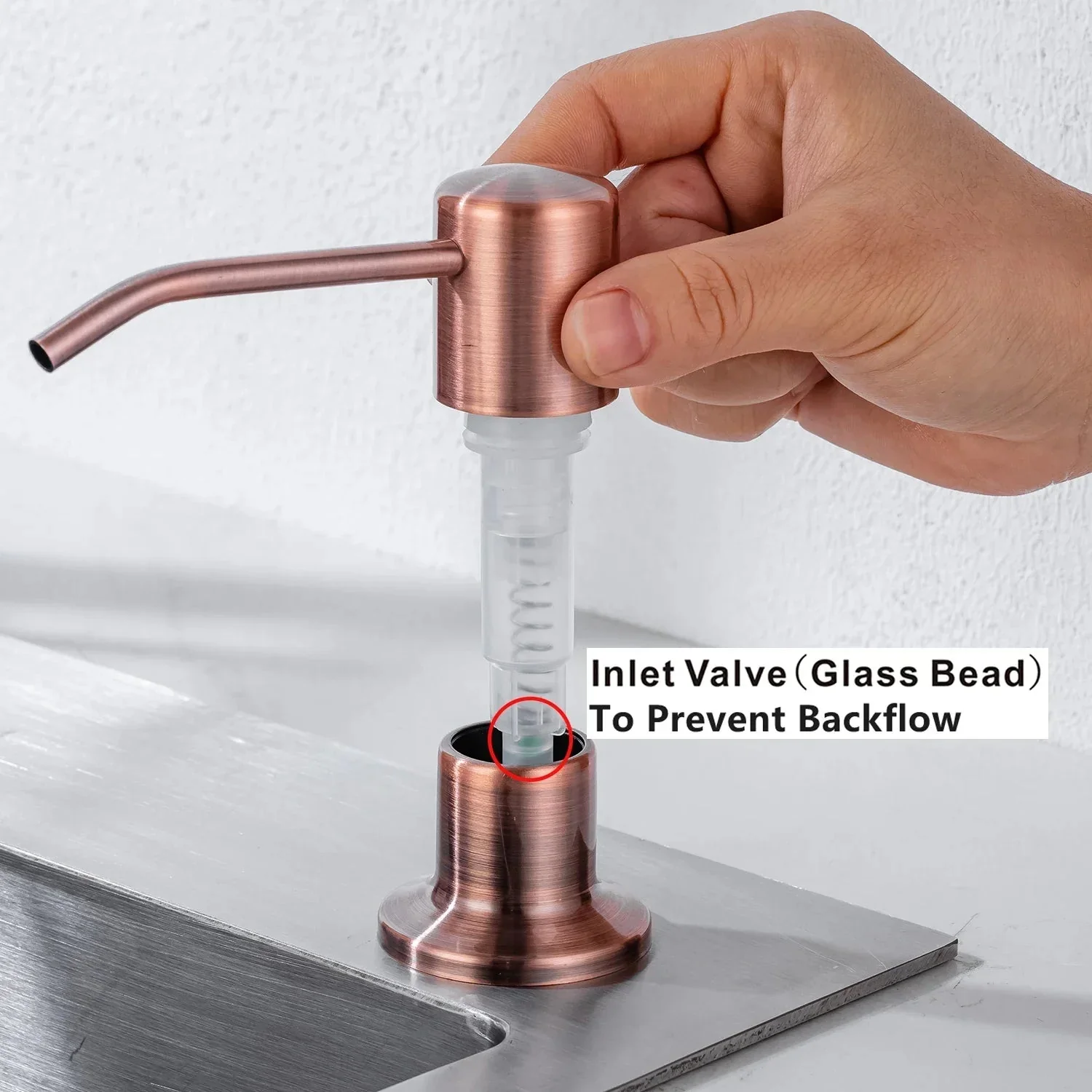 Kitchen Soap Dispensers 500ml Build in Dispenser Soap For Kitchen Bathroom Accessories Stainless Steel Pump Liquid PE Bottle - Image 9