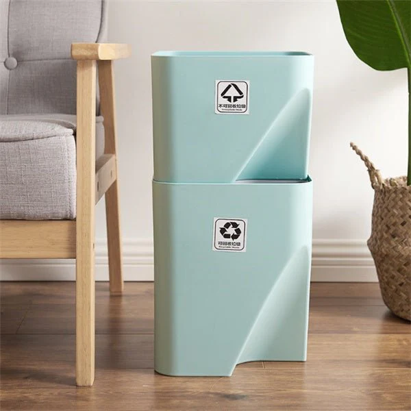 Kitchen Trash Can Recycle Bin Stacked Sorting Trash Bin Household Dry And Wet Separation Waste Bin Rubbish Bin for Bathroom - Image 7