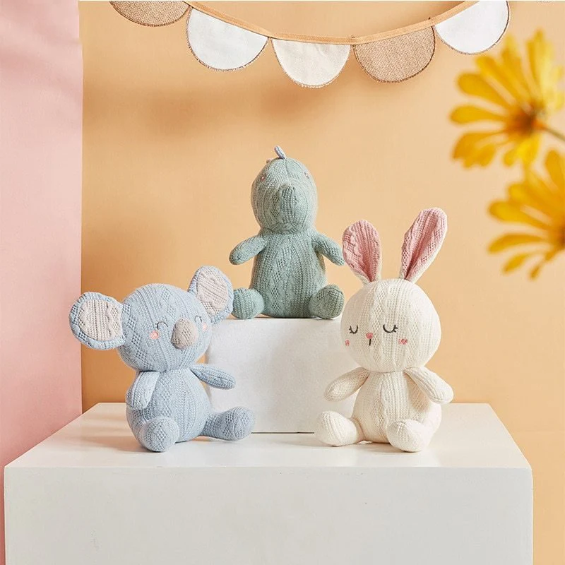 Knitted Wool Baby Toys To Appease The Doll Rabbit, Koala, Pig, Elephant - Image 5