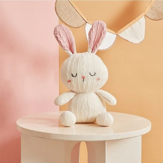 Knitted Wool Baby Toys To Appease The Doll Rabbit, Koala, Pig, Elephant - Image 6