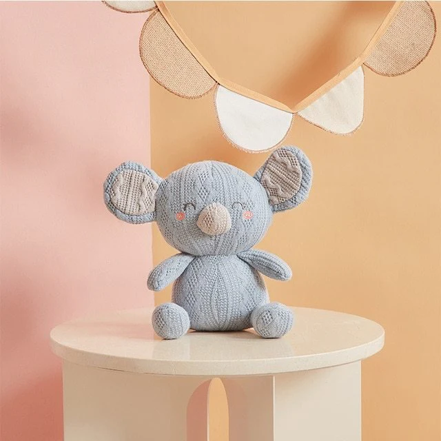 Knitted Wool Baby Toys To Appease The Doll Rabbit, Koala, Pig, Elephant - Image 8