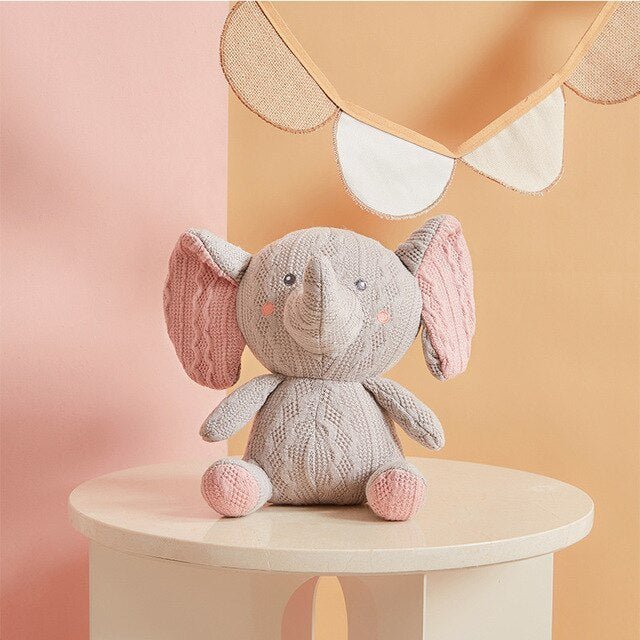 Knitted Wool Baby Toys To Appease The Doll Rabbit, Koala, Pig, Elephant - Image 9