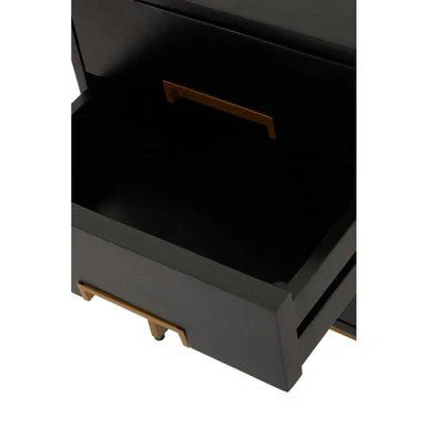 Kochi Black Side Table with 3 Drawers - Image 12