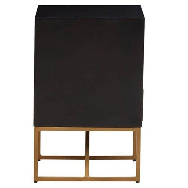 Kochi Black Side Table with 3 Drawers - Image 7