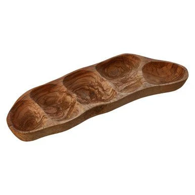 Kora 5 Section Olive Wood Antipasti Dish - Image 5