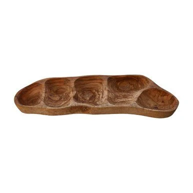 Kora 5 Section Olive Wood Antipasti Dish - Image 7