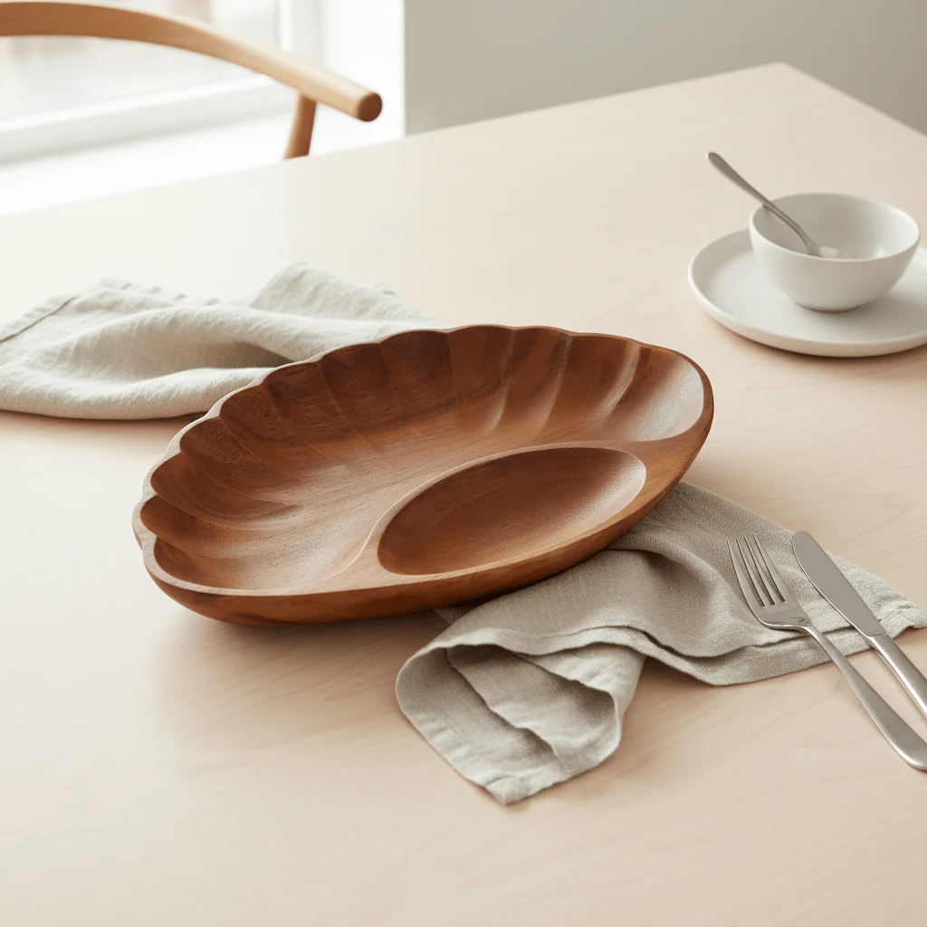 Kora Acacia Chip And Dip Serving Dish - Image 3
