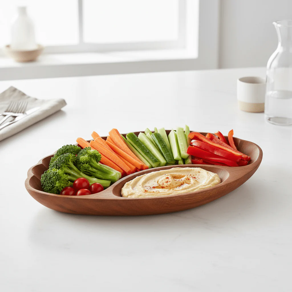 Kora Acacia Chip And Dip Serving Dish - Image 4