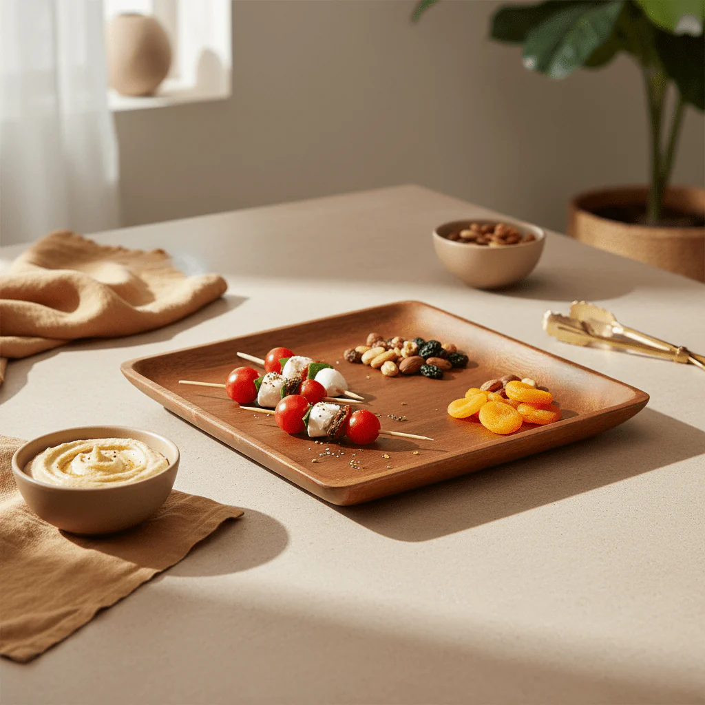 Kora Acacia Curved Sides Serving Platter - Image 4