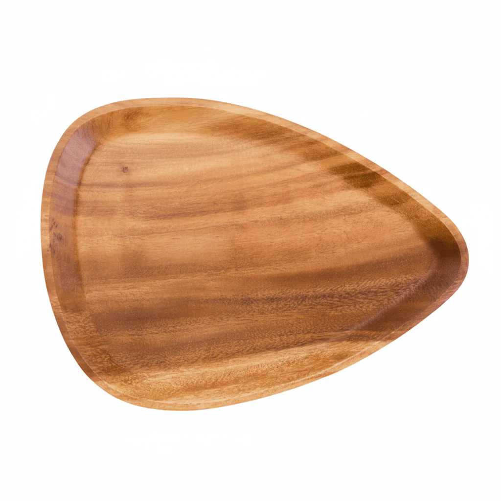 Kora Acacia Large Curved Triangular Serving Dish - Image 7