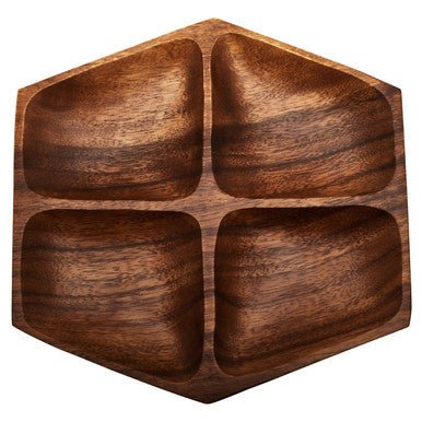 Kora Acacia Large Four Section Serving Dish - Image 6