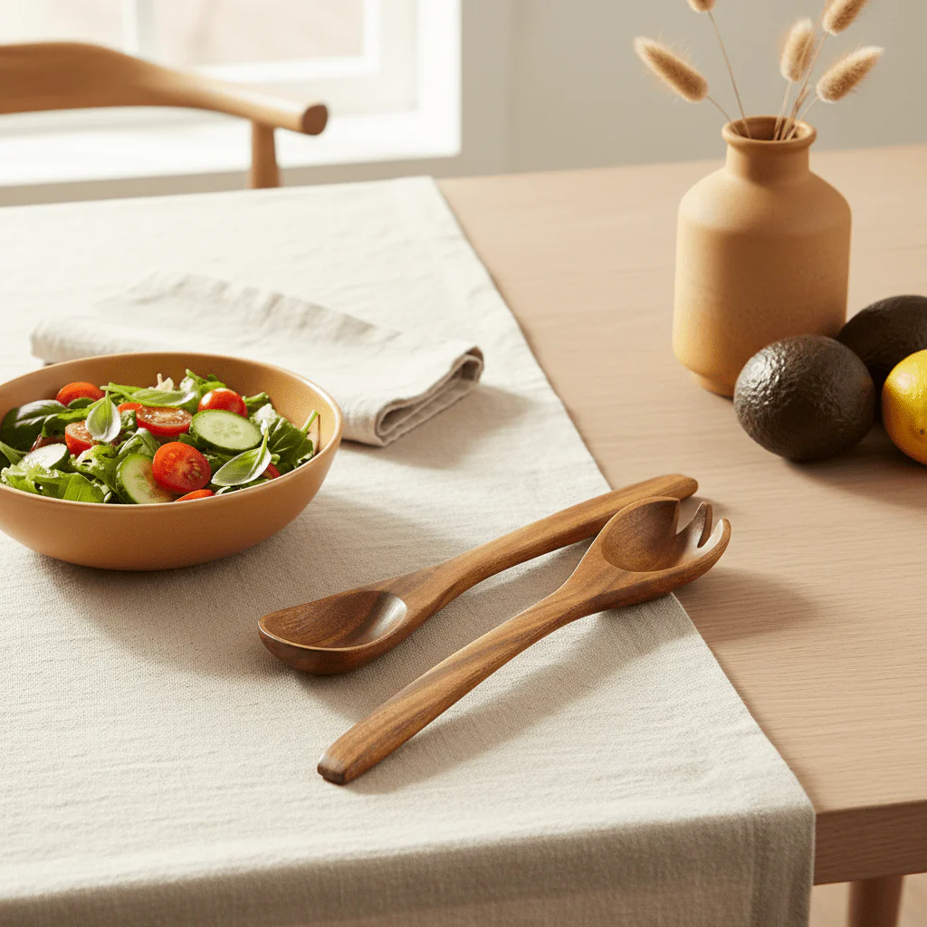 Kora Acacia Large Salad Servers - Image 4