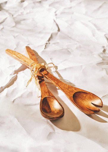 Kora Acacia Large Salad Servers - Image 6