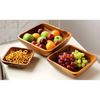 Kora Acacia Large Square Serving Bowl - Image 8