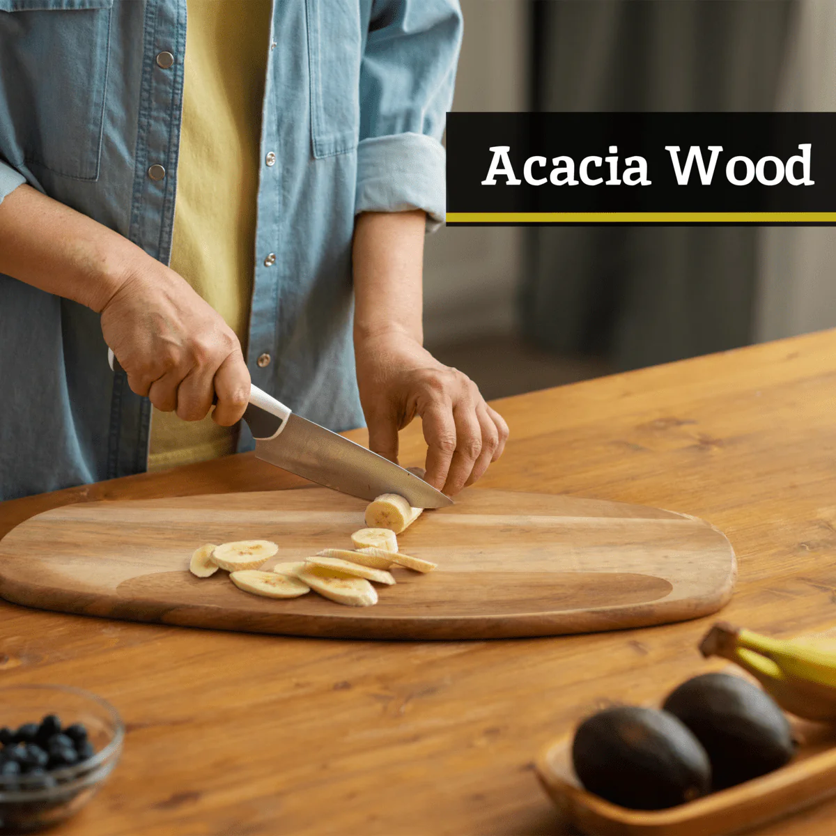 Kora Acacia Oval Serving And Chopping Board - Image 14