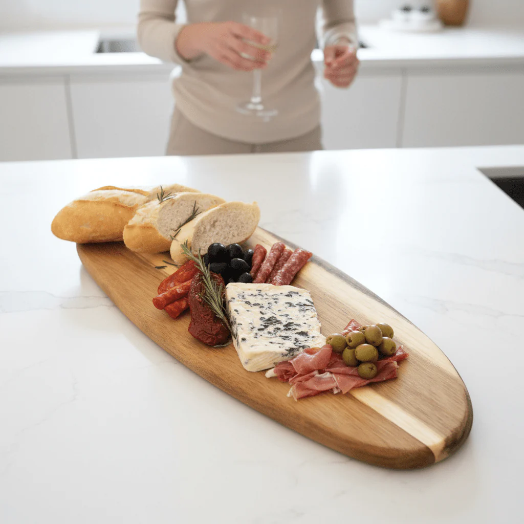 Kora Acacia Oval Serving And Chopping Board - Image 2
