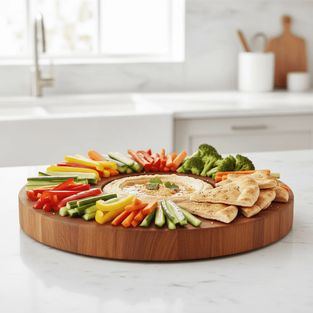 Kora Acacia Round Chopping And Serving Board - Image 4