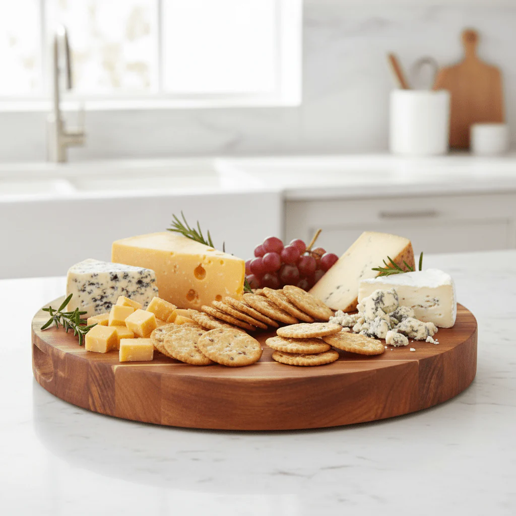 Kora Acacia Round Chopping And Serving Board - Image 5