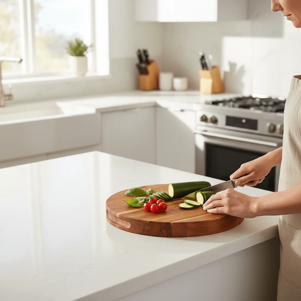 Kora Acacia Round Chopping And Serving Board - Image 8