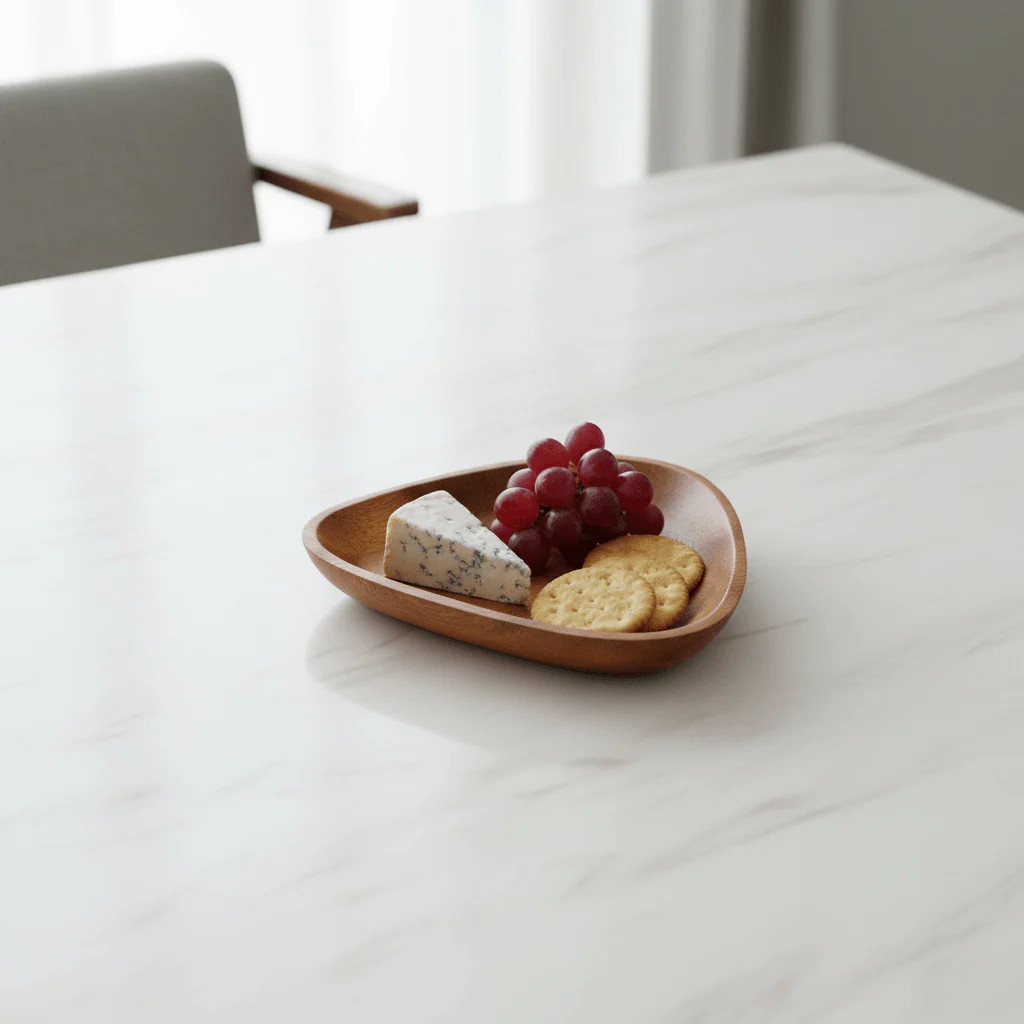 Kora Acacia Small Curved Triangular Serving Dish - Image 4