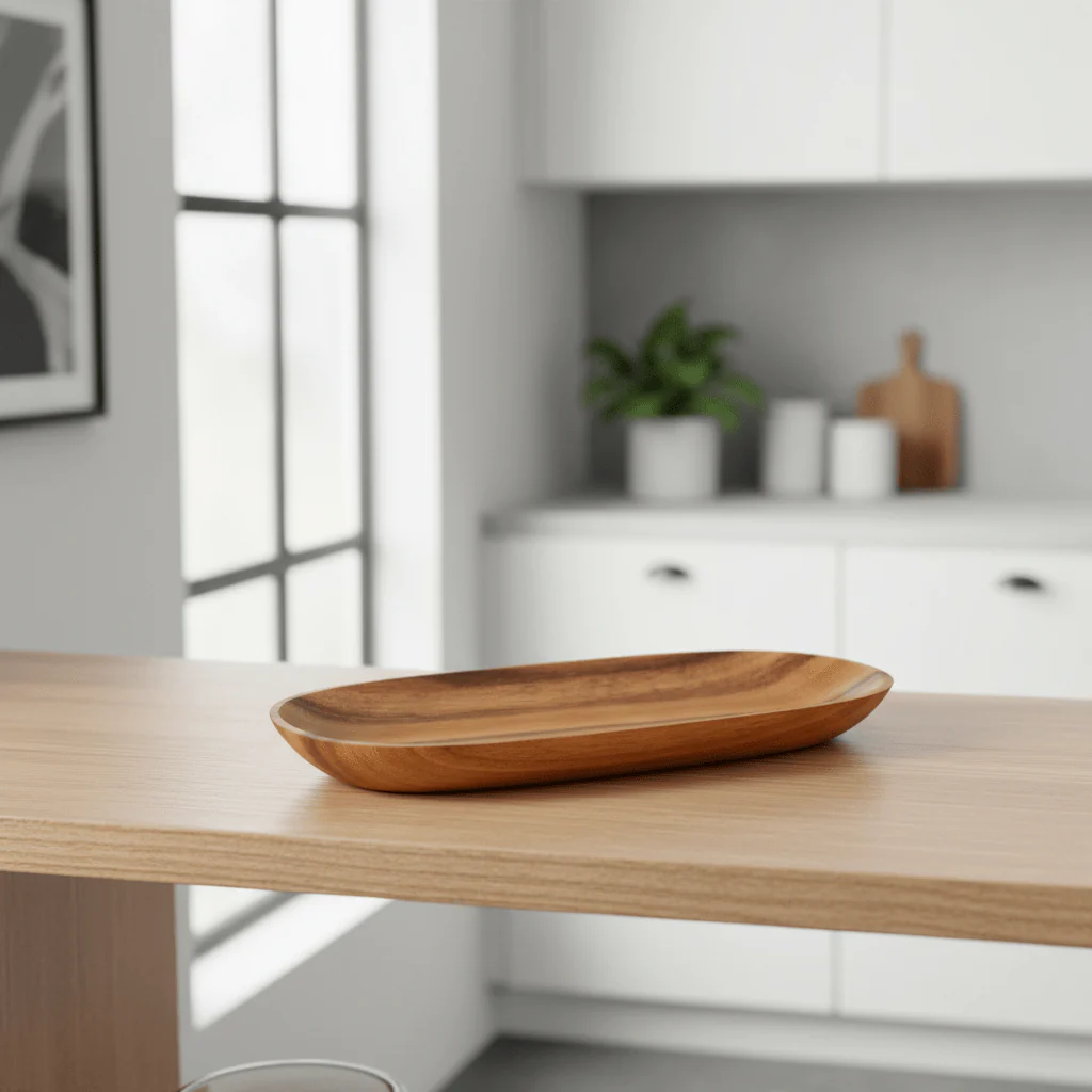 Kora Acacia Small Oval Serving Dish - Image 5