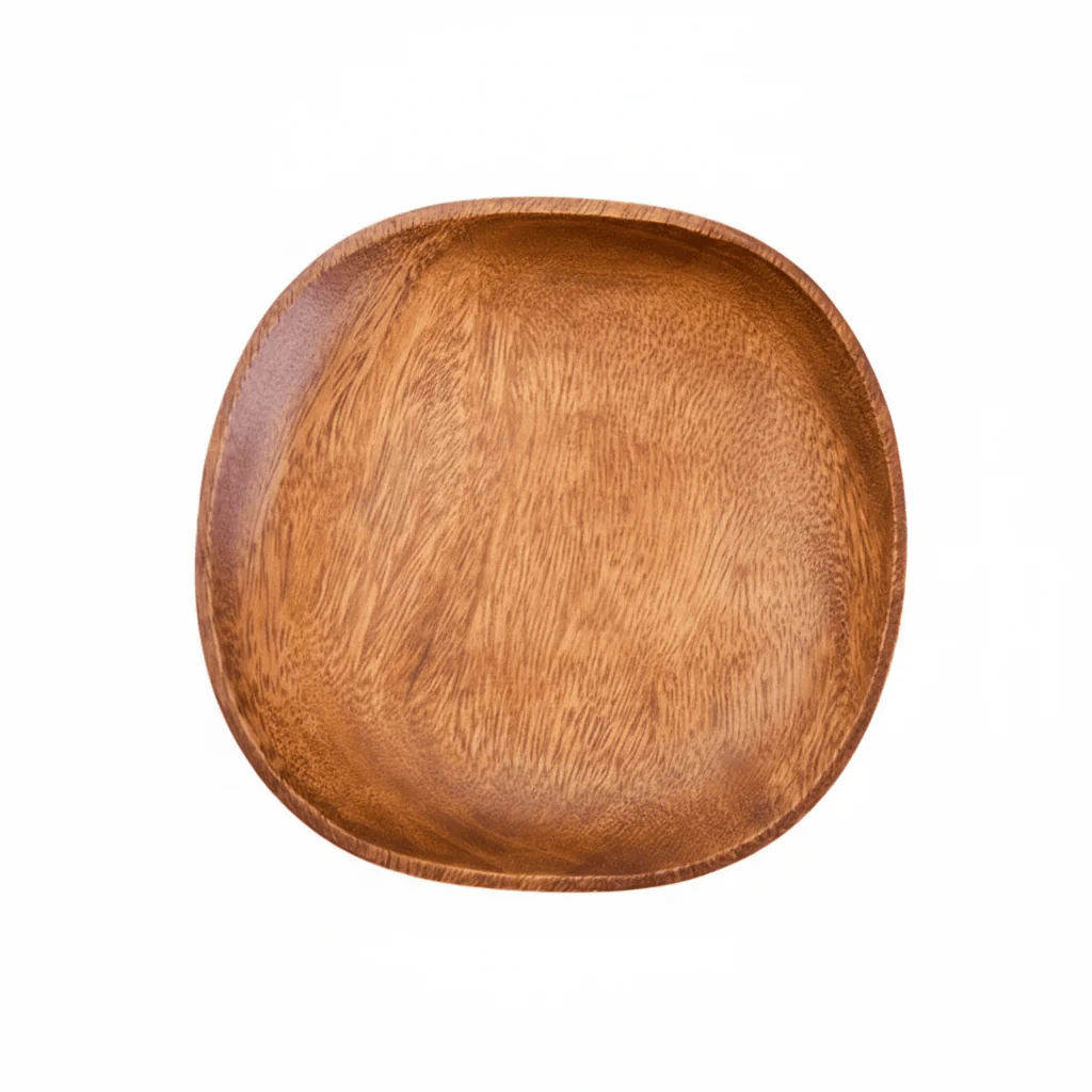 Kora Acacia Square Plate With Rounded Edges - Image 3