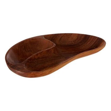 Kora Acacia Two Section Bean Shaped Dish - Image 5