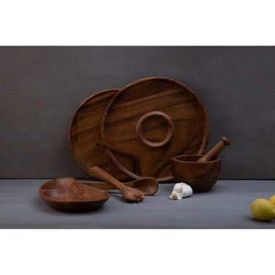 Kora Acacia Two Section Bean Shaped Dish - Image 8