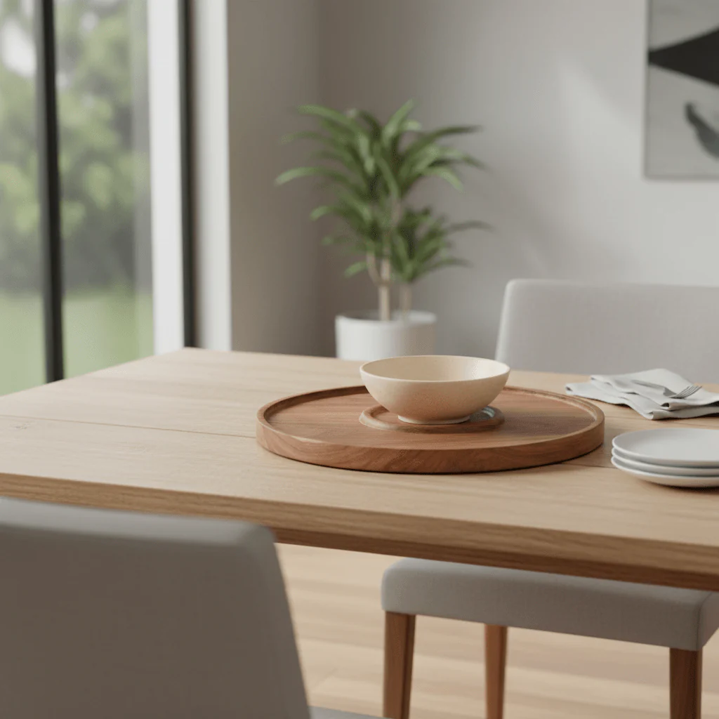 Kora Acacia Wood And Cream Marble Chip And Dip Platter - Image 4