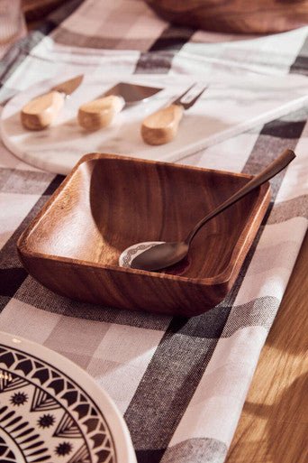 Kora Acacia Wood Large Square Platter - Image 10